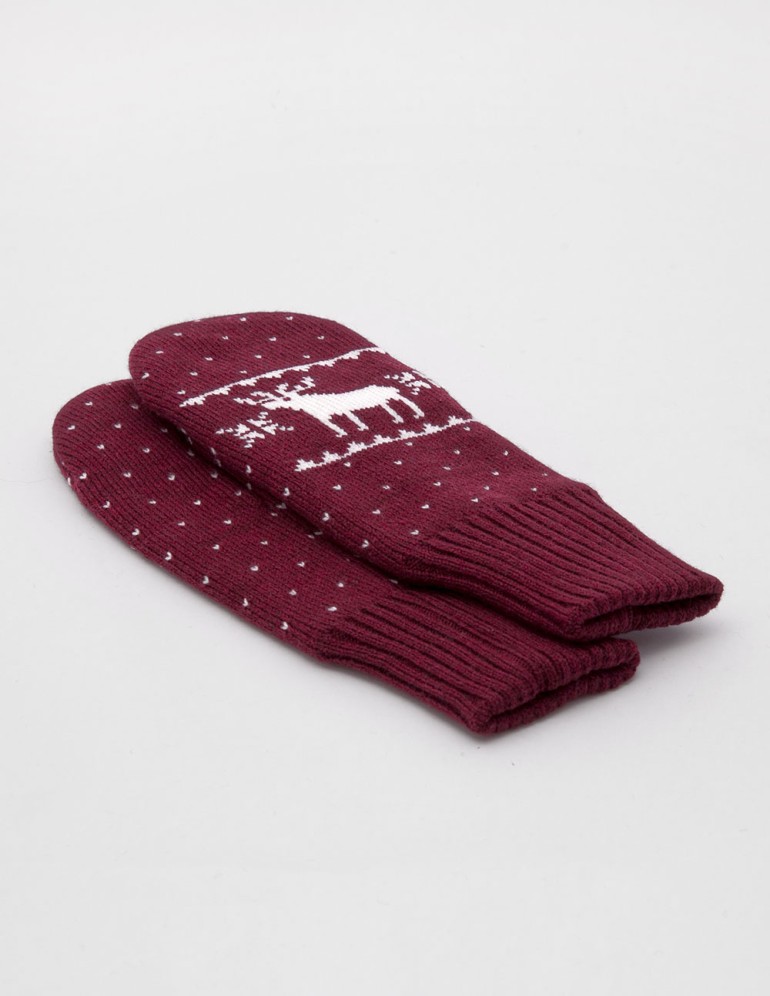 Женские варежки с оленями - фото2