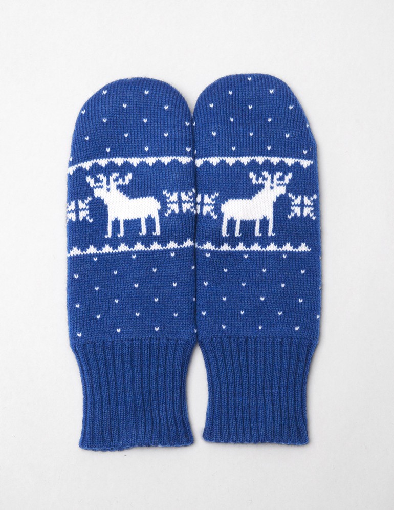 Женские варежки с оленями - фото3