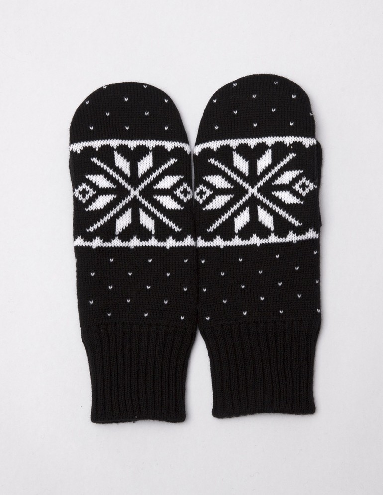 Женские варежки со снежинкой - фото3