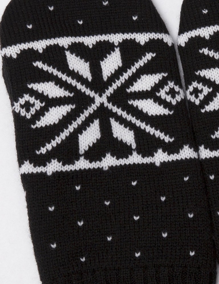 Женские варежки со снежинкой - фото5