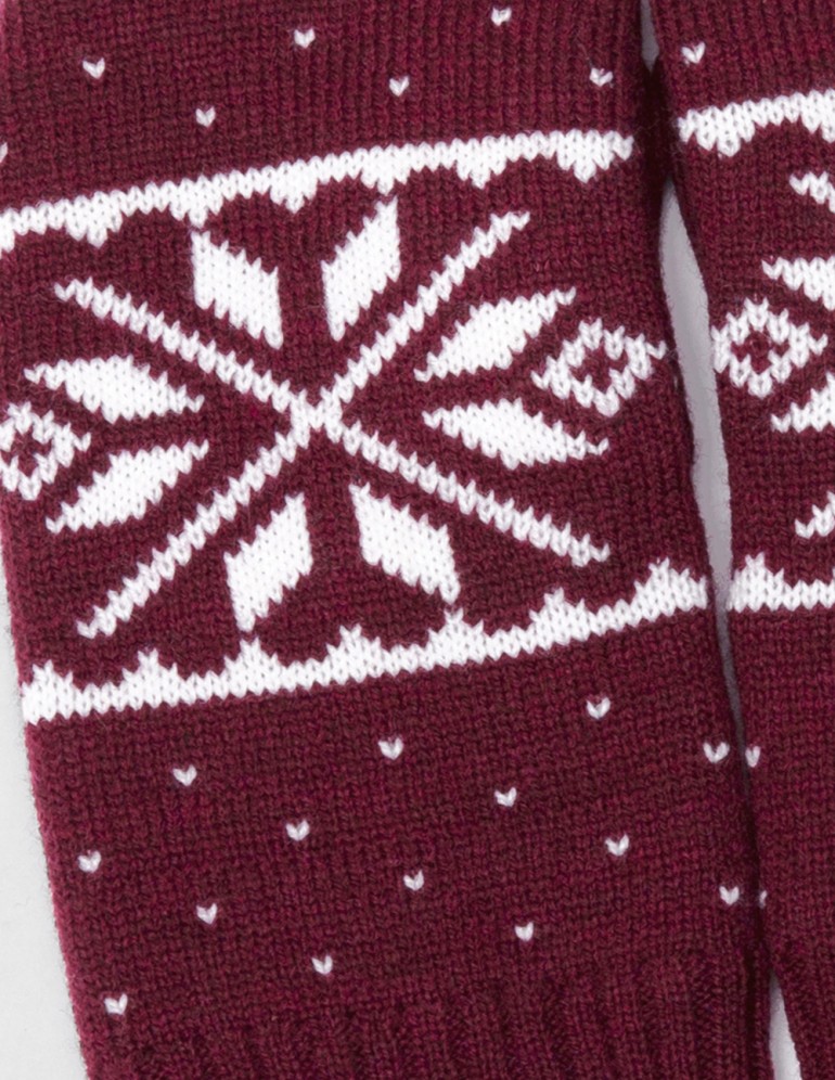 Женские варежки со снежинкой - фото5