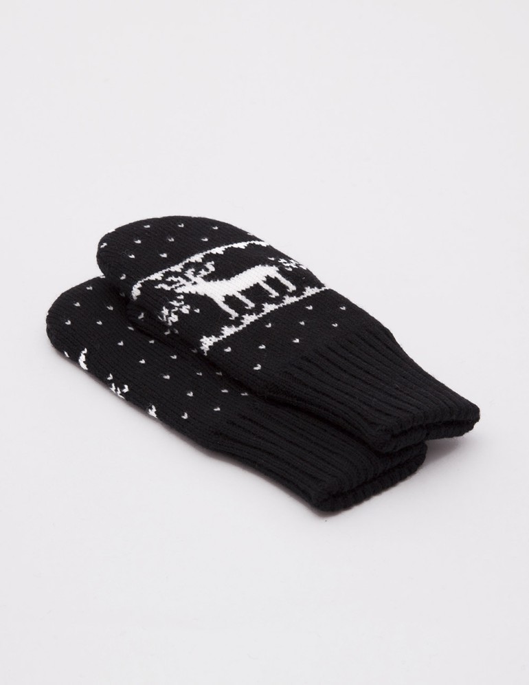 Детские варежки с оленями - фото2