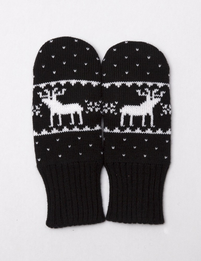 Детские варежки с оленями - фото3