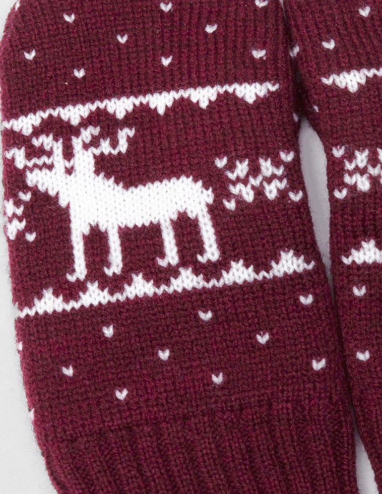 Детские варежки с оленями - фото5