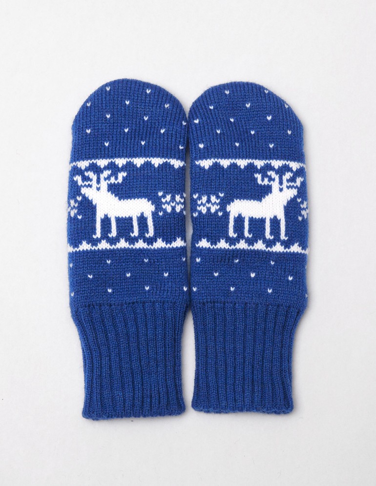 Детские варежки с оленями - фото3