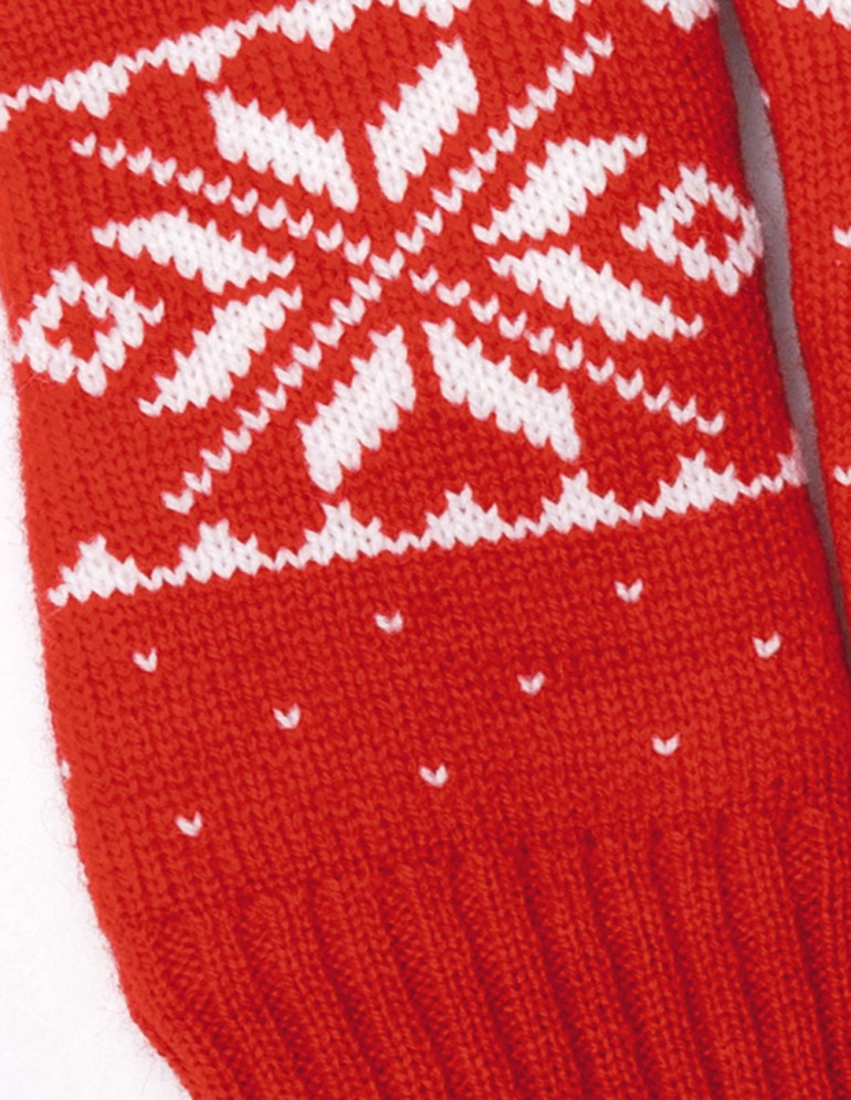 Детские варежки со снежинкой - фото5