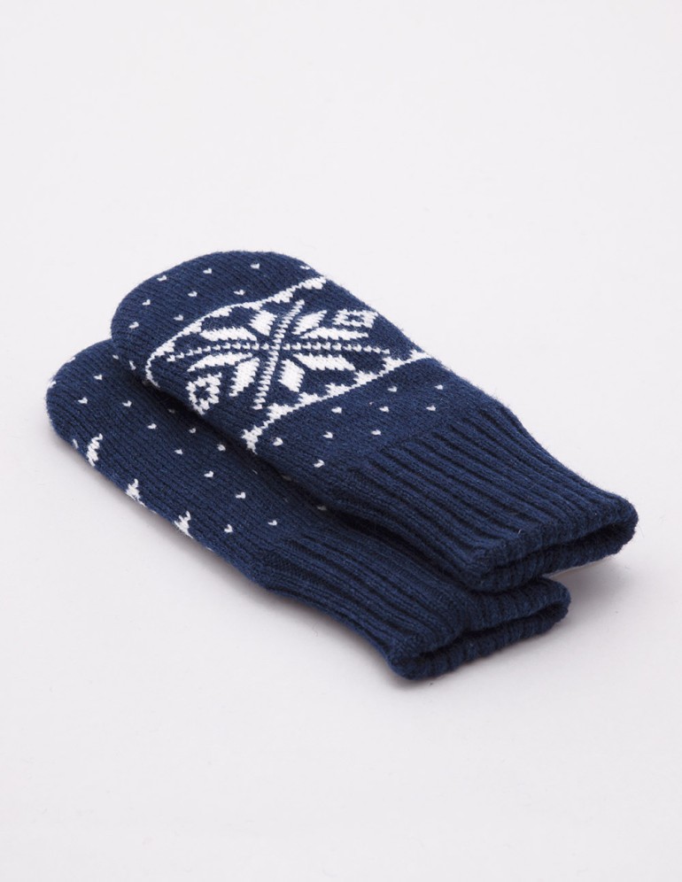 Детские варежки со снежинкой - фото2