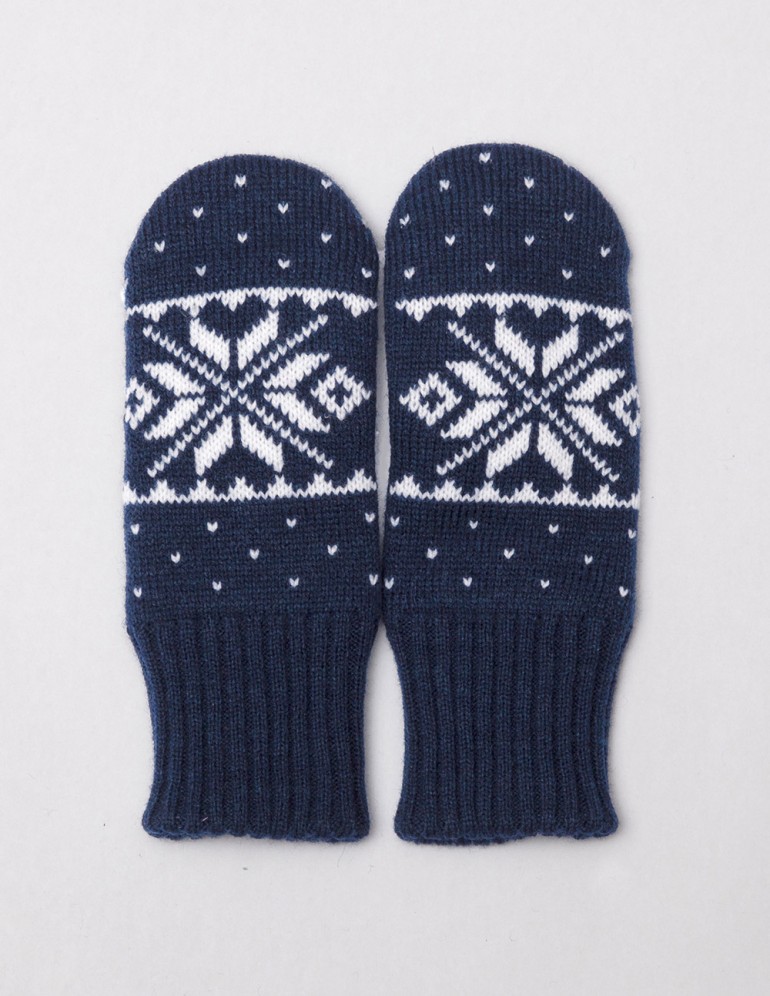 Детские варежки со снежинкой - фото3