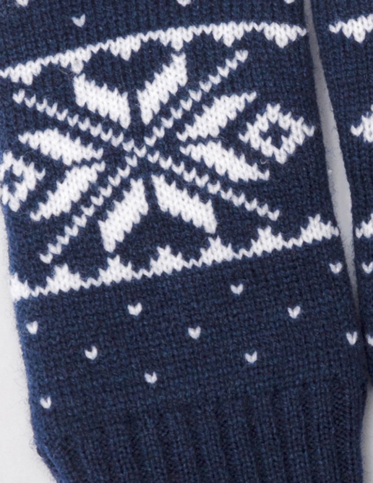 Детские варежки со снежинкой - фото5