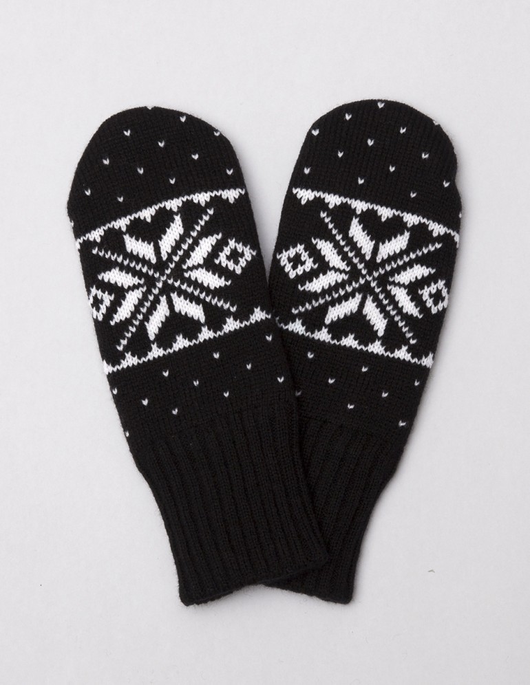 Детские варежки со снежинкой - фото1