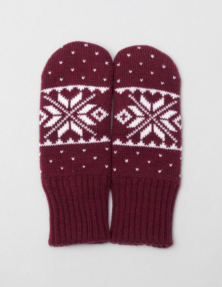 Детские варежки со снежинкой - фото3