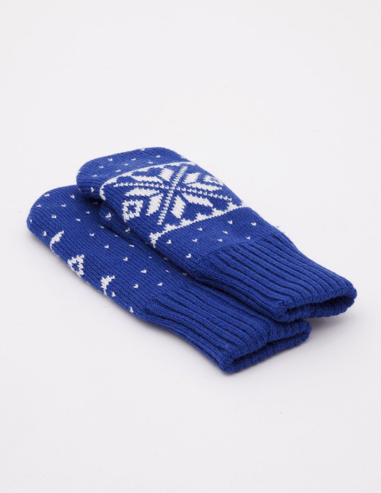 Детские варежки со снежинкой - фото2