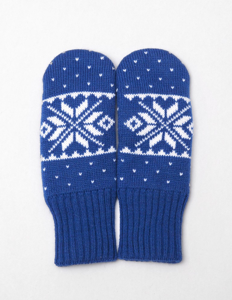 Детские варежки со снежинкой - фото3