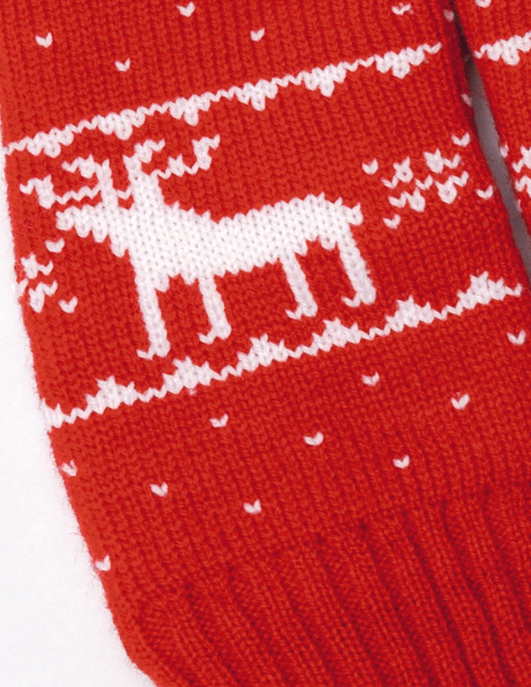 Детские варежки с оленями - фото5