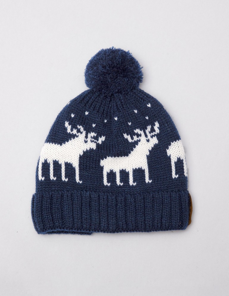 Детская шапка с оленями - фото3