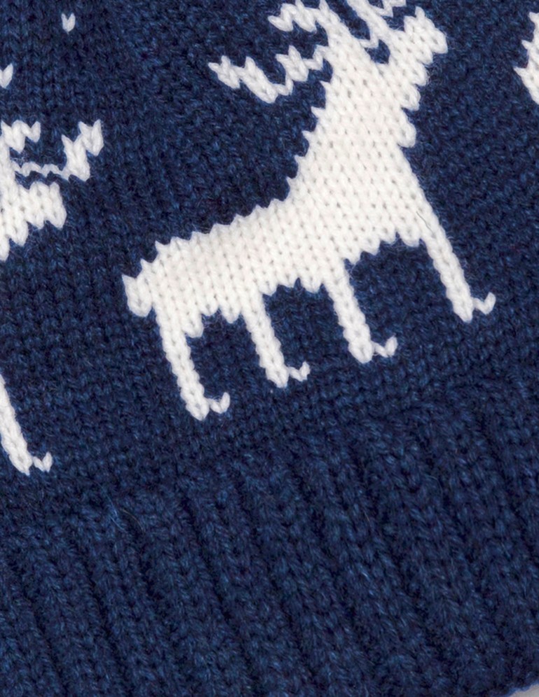 Детская шапка с оленями - фото5