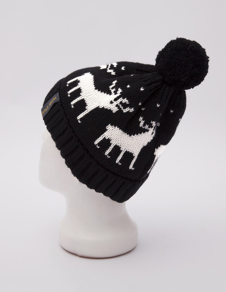 Детская шапка с оленями - фото2