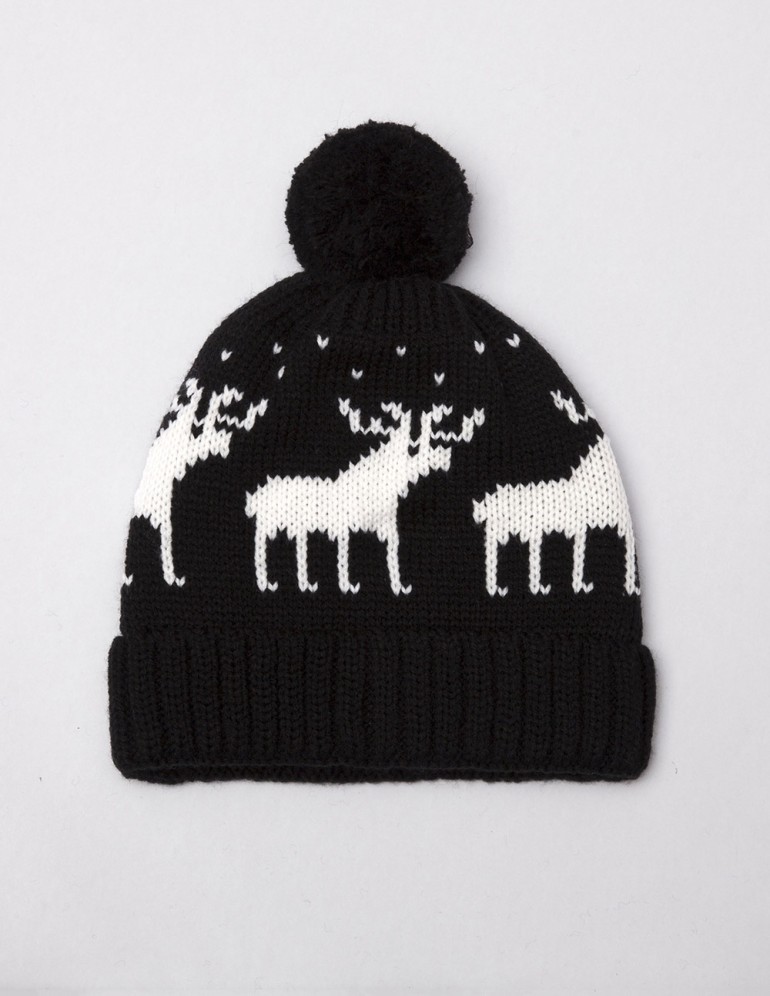 Детская шапка с оленями - фото3