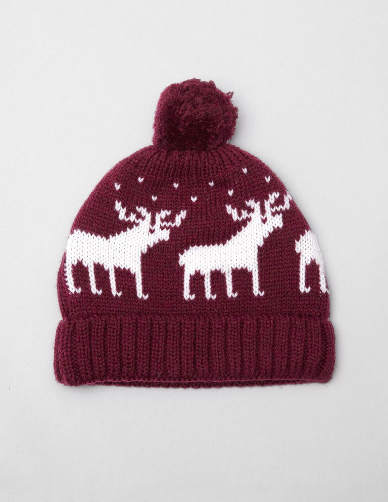 Детская шапка с оленями - фото3