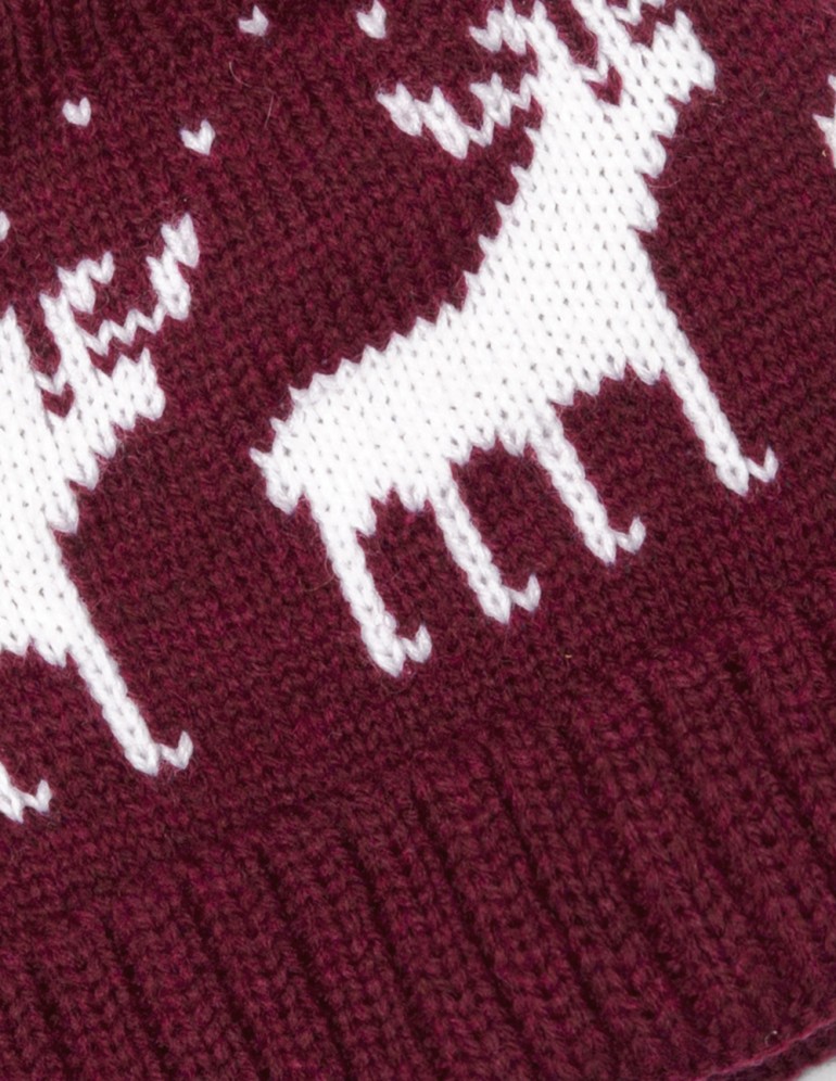 Детская шапка с оленями - фото5