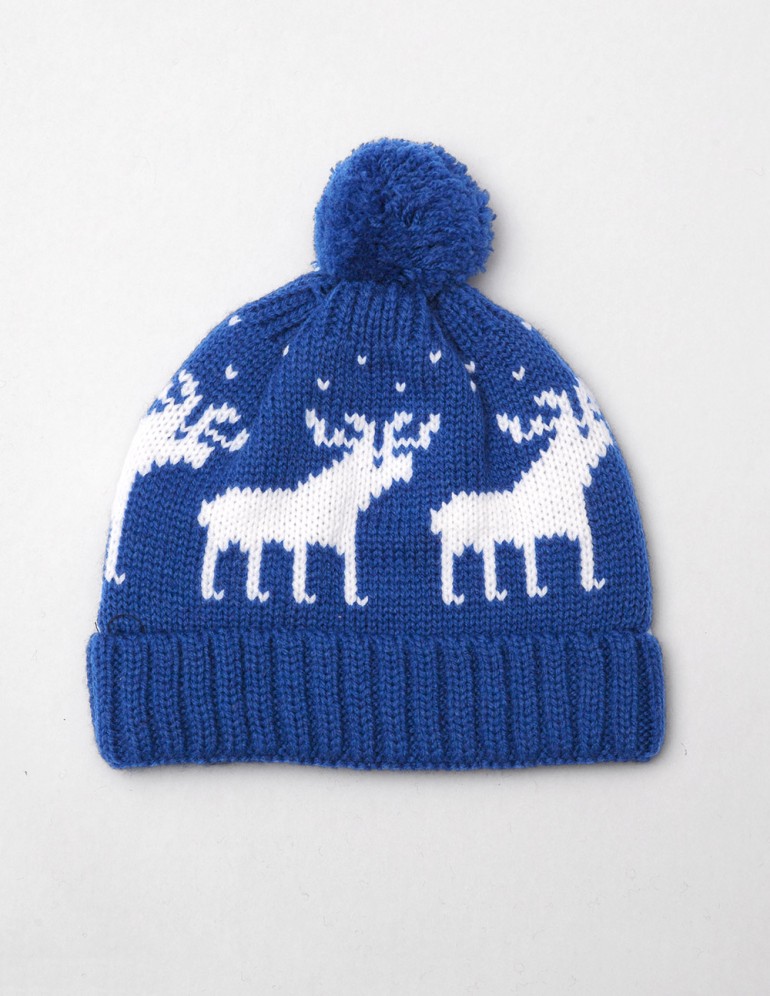 Детская шапка с оленями - фото3
