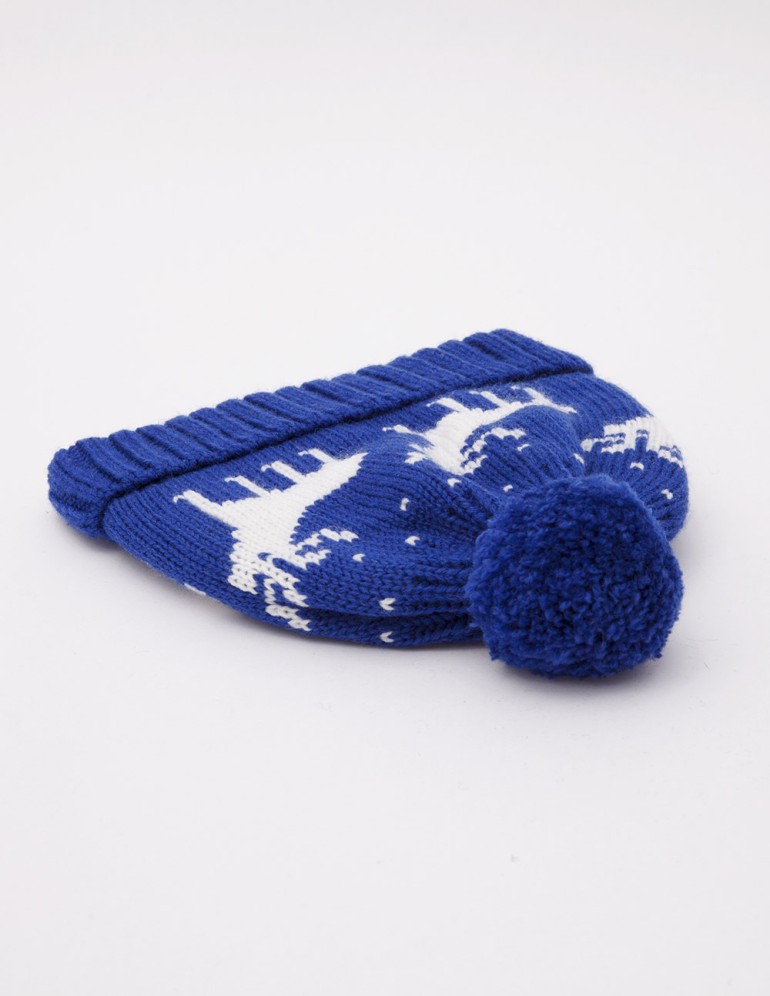 Детская шапка с оленями - фото4