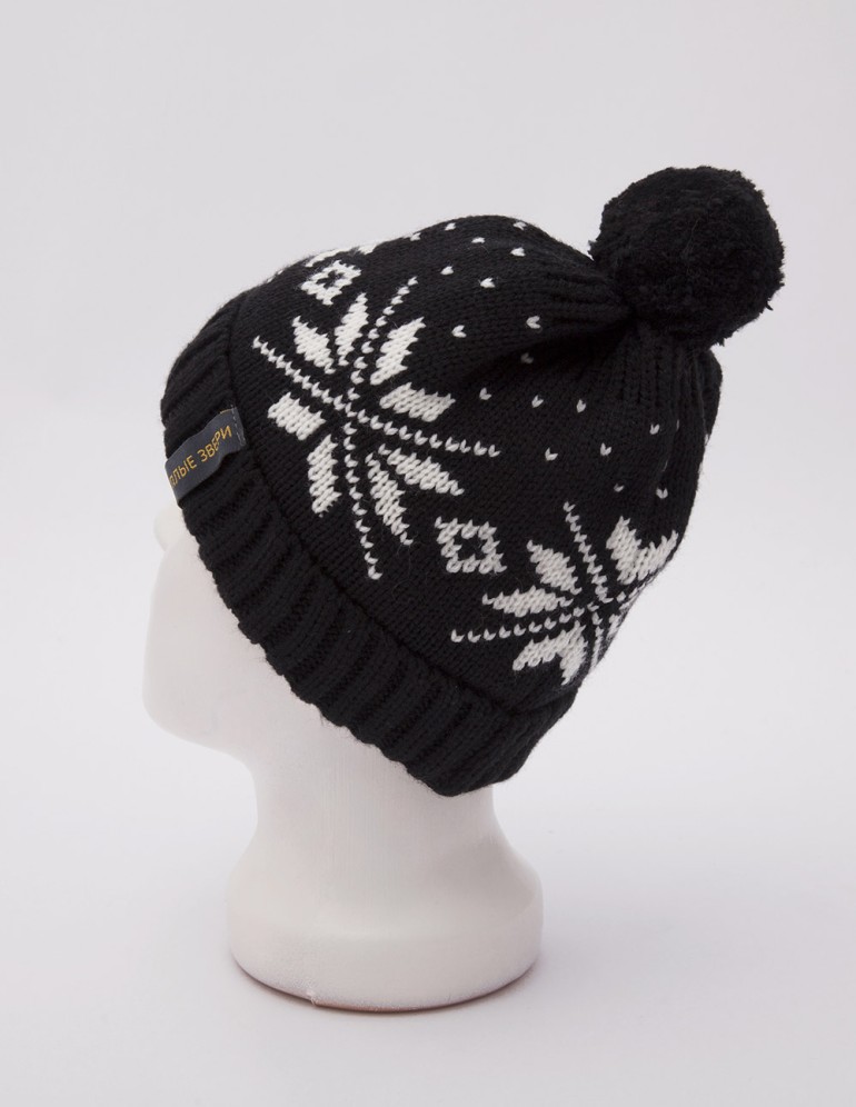 Детская шапка со снежинками - фото2