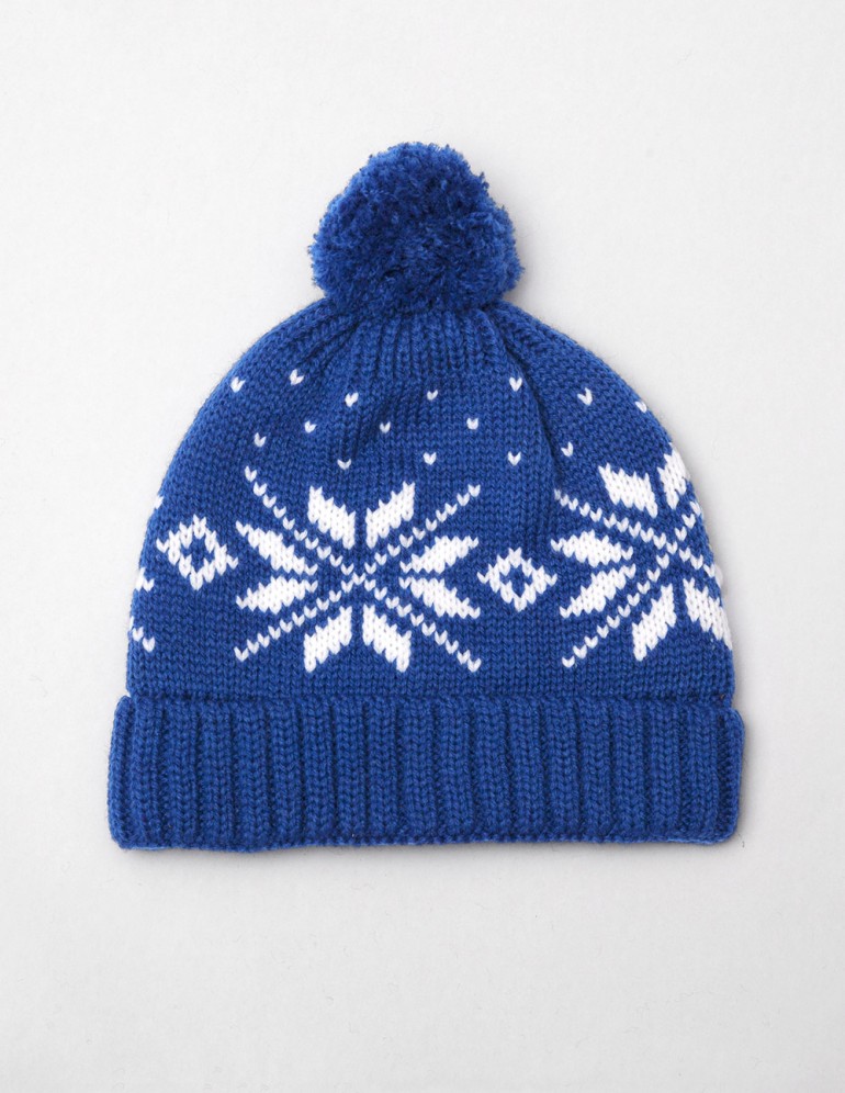 Детская шапка со снежинками - фото3