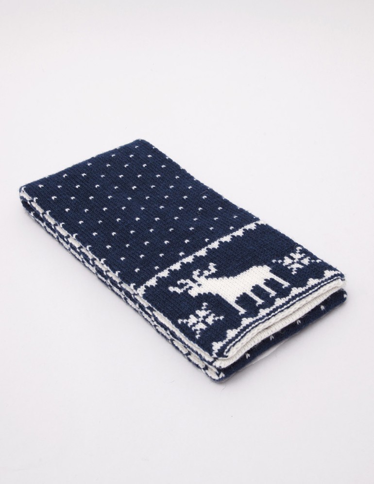 Детский шарф с оленями - фото2