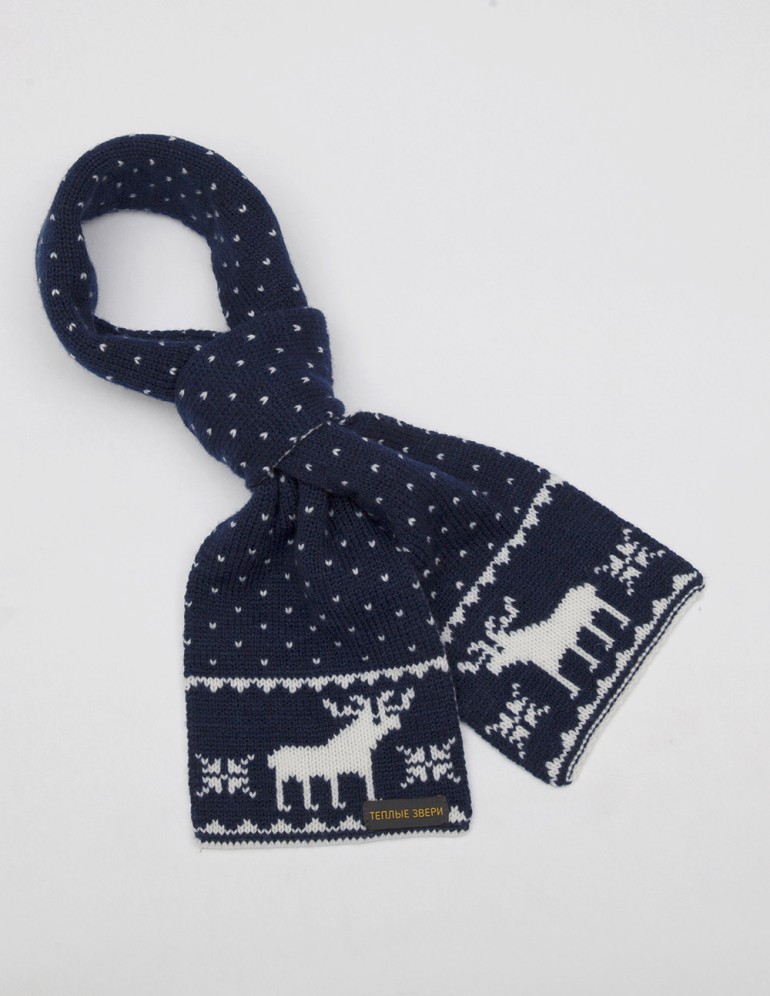 Детский шарф с оленями - фото4