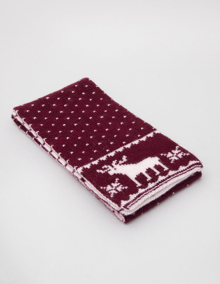 Детский шарф с оленями - фото2