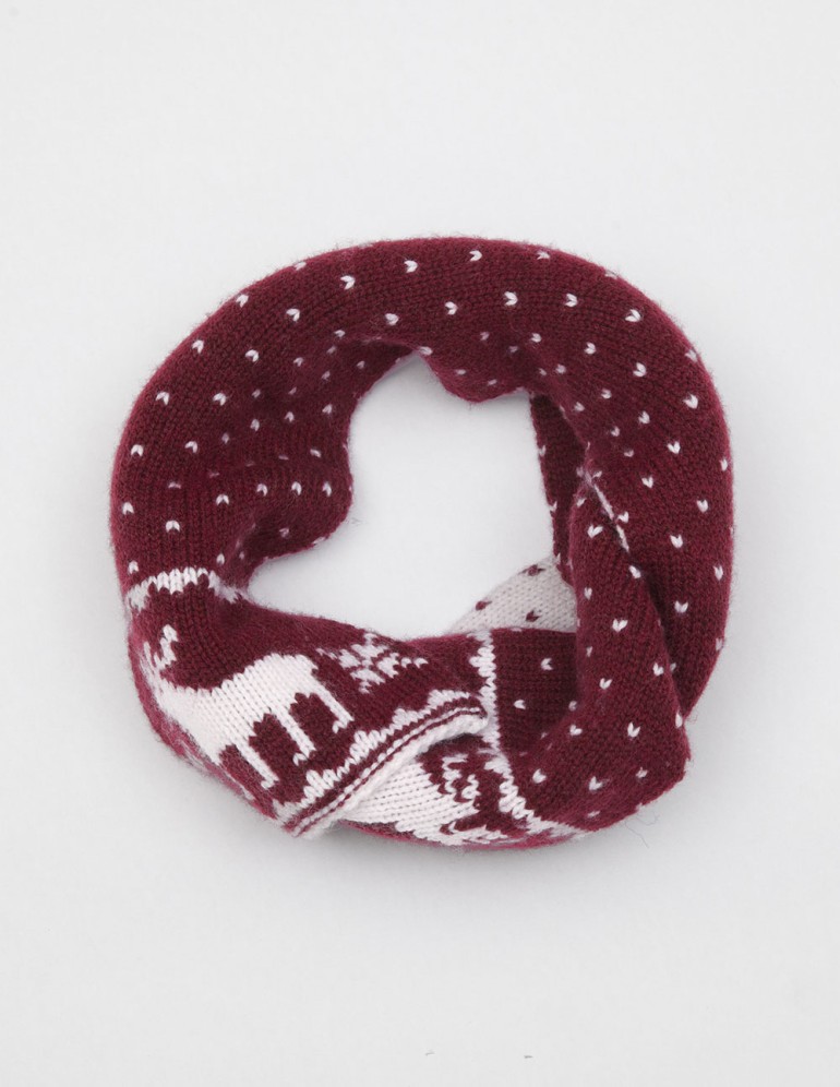 Детский шарф с оленями - фото3