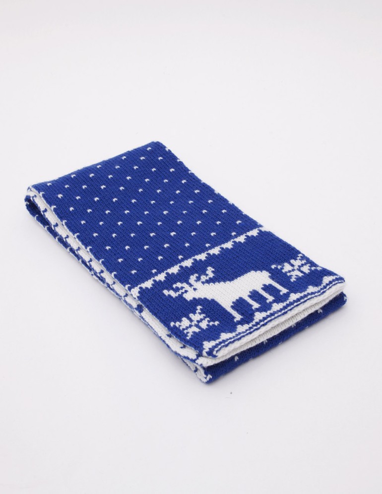 Детский шарф с оленями - фото2