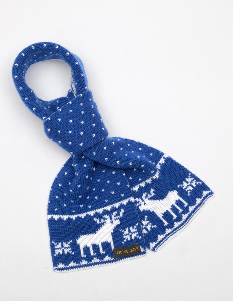 Детский шарф с оленями - фото4
