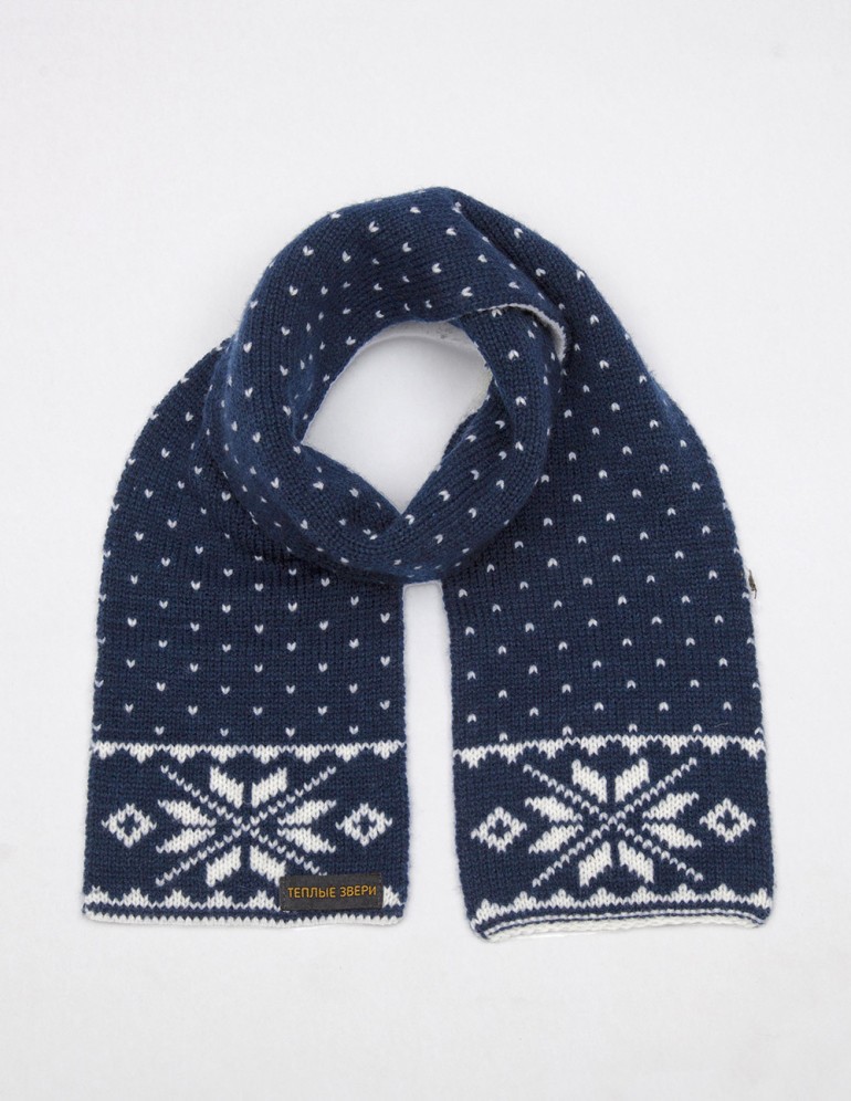 Детский шарф со снежинками - фото1