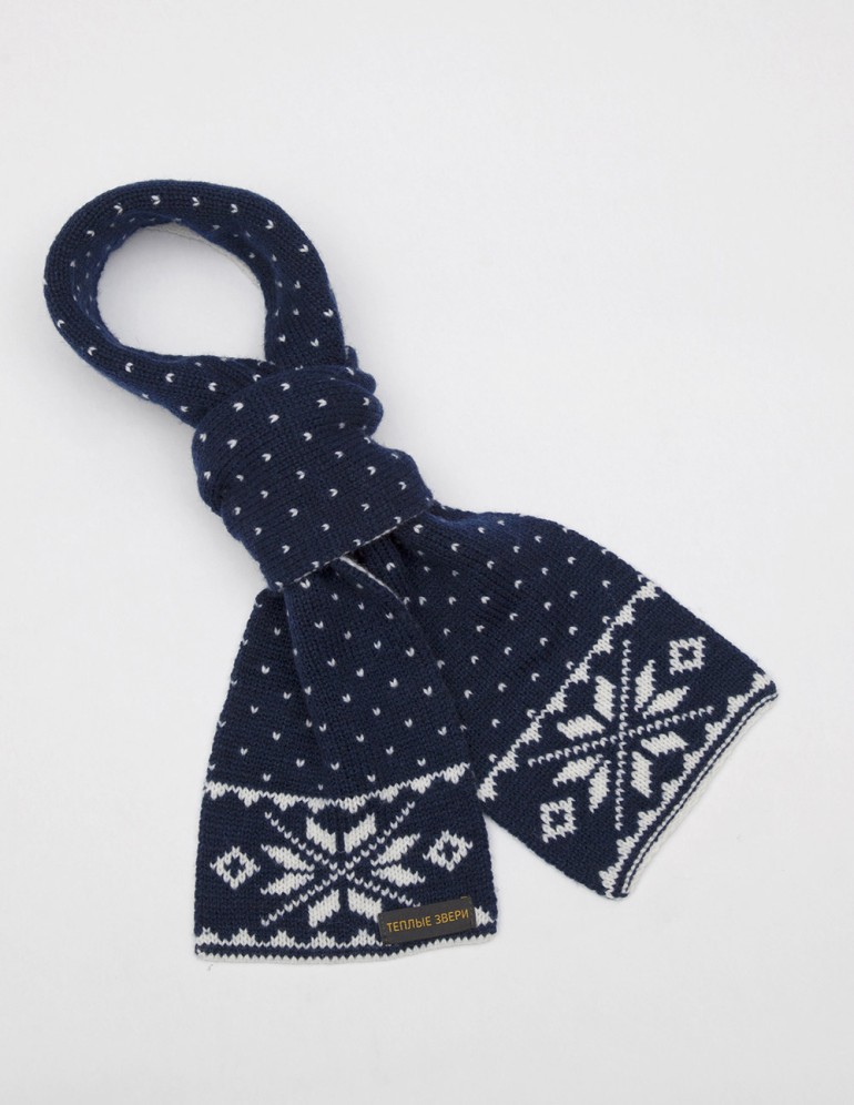 Детский шарф со снежинками - фото4