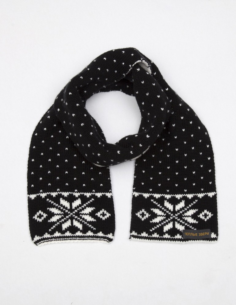 Детский шарф со снежинками - фото1