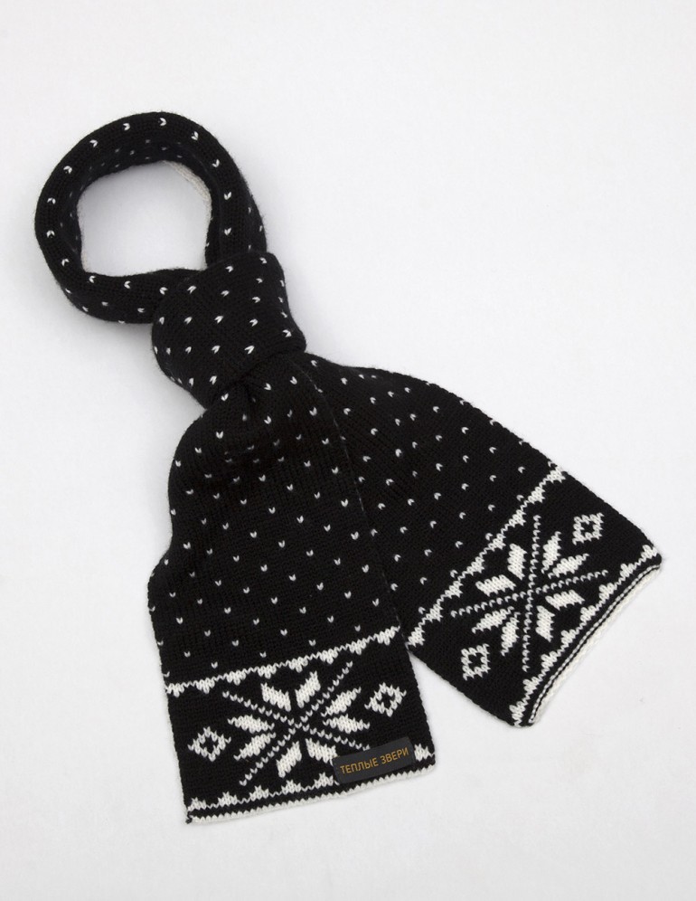 Детский шарф со снежинками - фото4