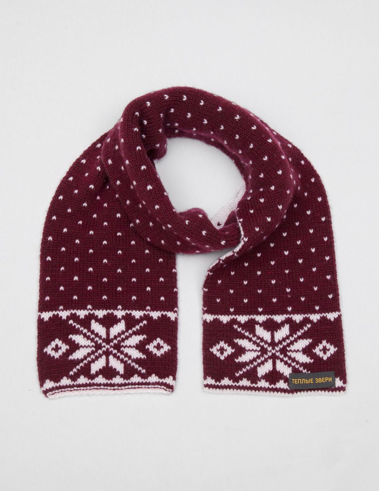 Детский шарф со снежинками - фото1