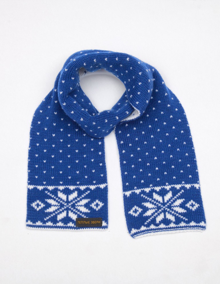 Детский шарф со снежинками - фото1