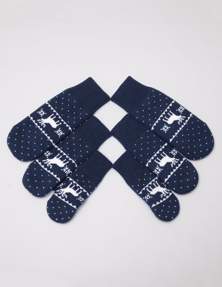 Варежки с оленями для папы, мамы и ребёнка - фото3