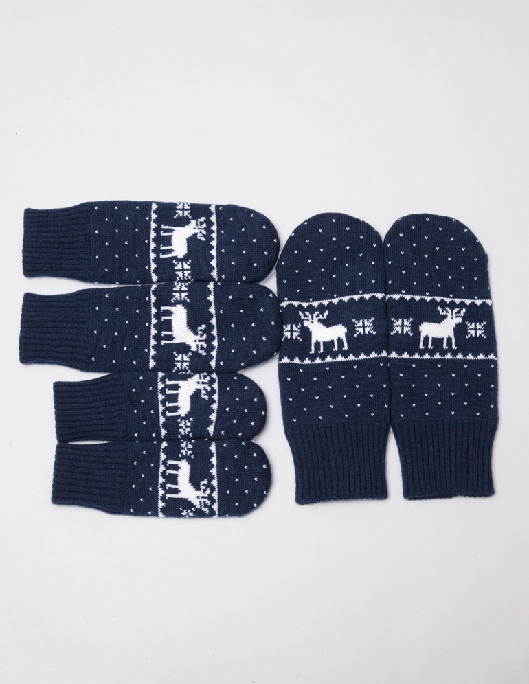Варежки с оленями для папы, мамы и ребёнка - фото4