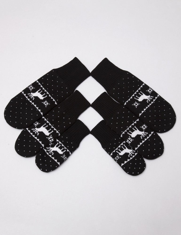 Варежки с оленями для папы, мамы и ребёнка - фото3