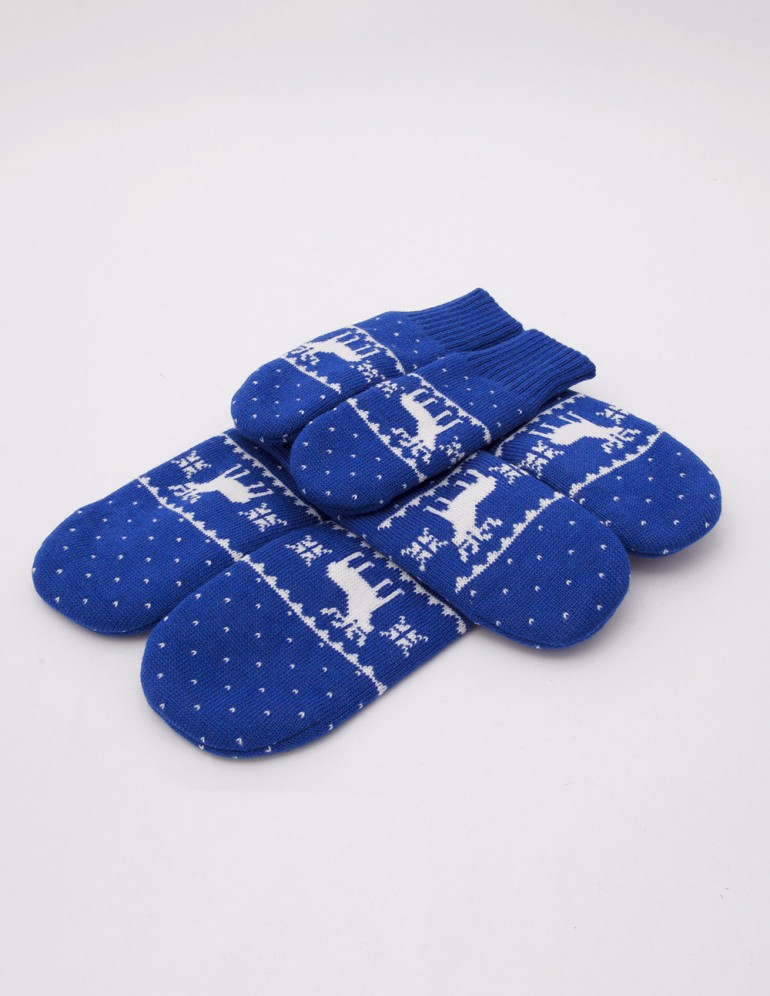 Варежки с оленями для папы, мамы и ребёнка - фото2