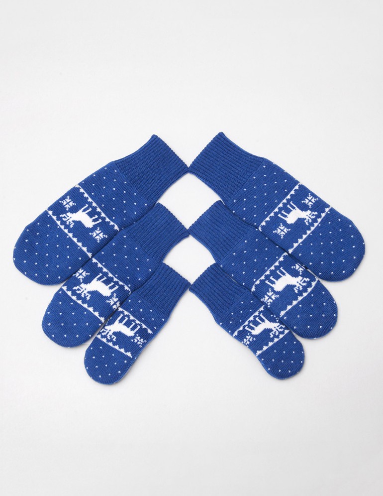 Варежки с оленями для папы, мамы и ребёнка - фото3