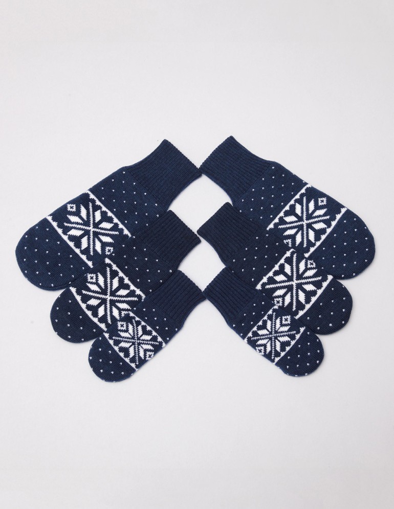 Варежки со снежинками для папы, мамы и ребёнка - фото3