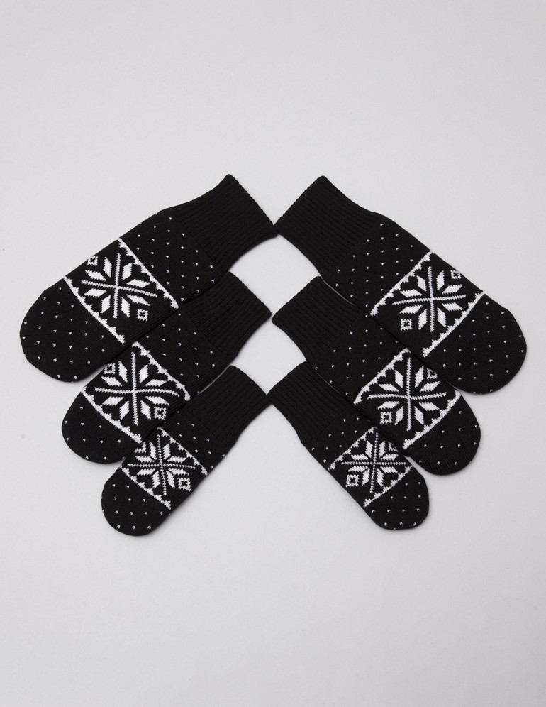 Варежки со снежинками для папы, мамы и ребёнка - фото3