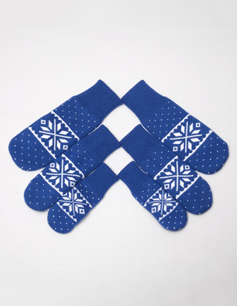 Варежки со снежинками для папы, мамы и ребёнка - фото3