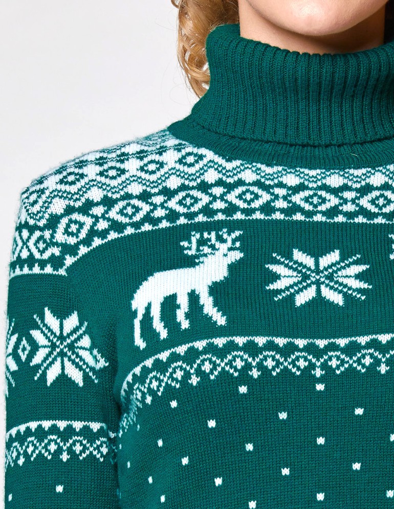 Женский свитер с оленями - фото2