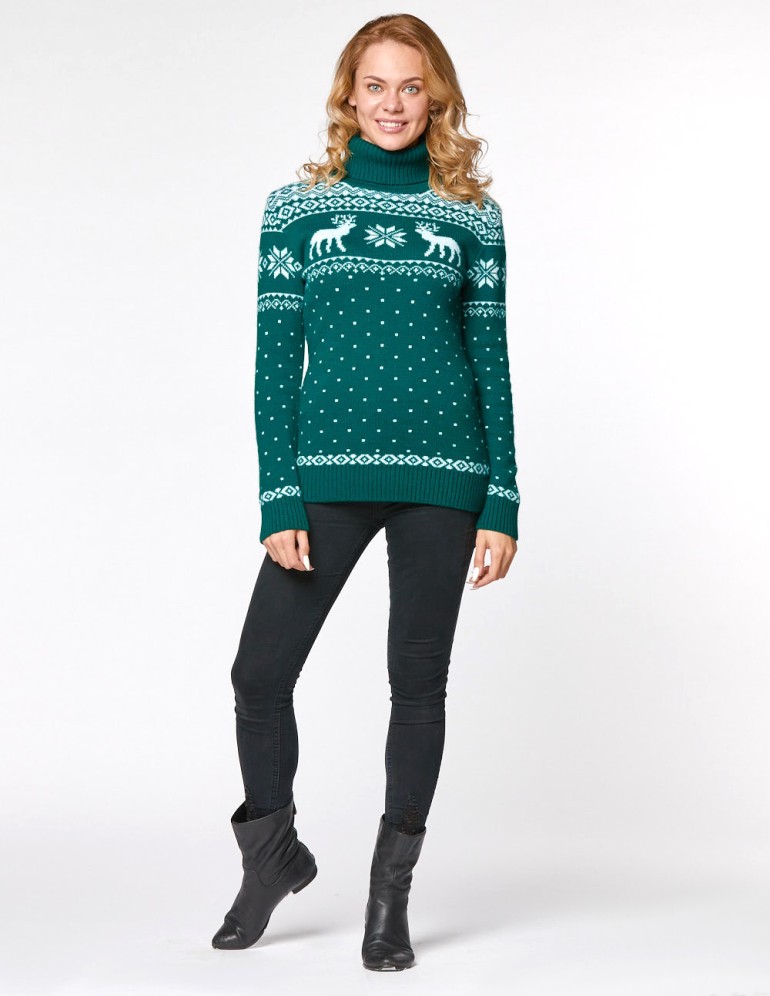 Женский свитер с оленями - фото3